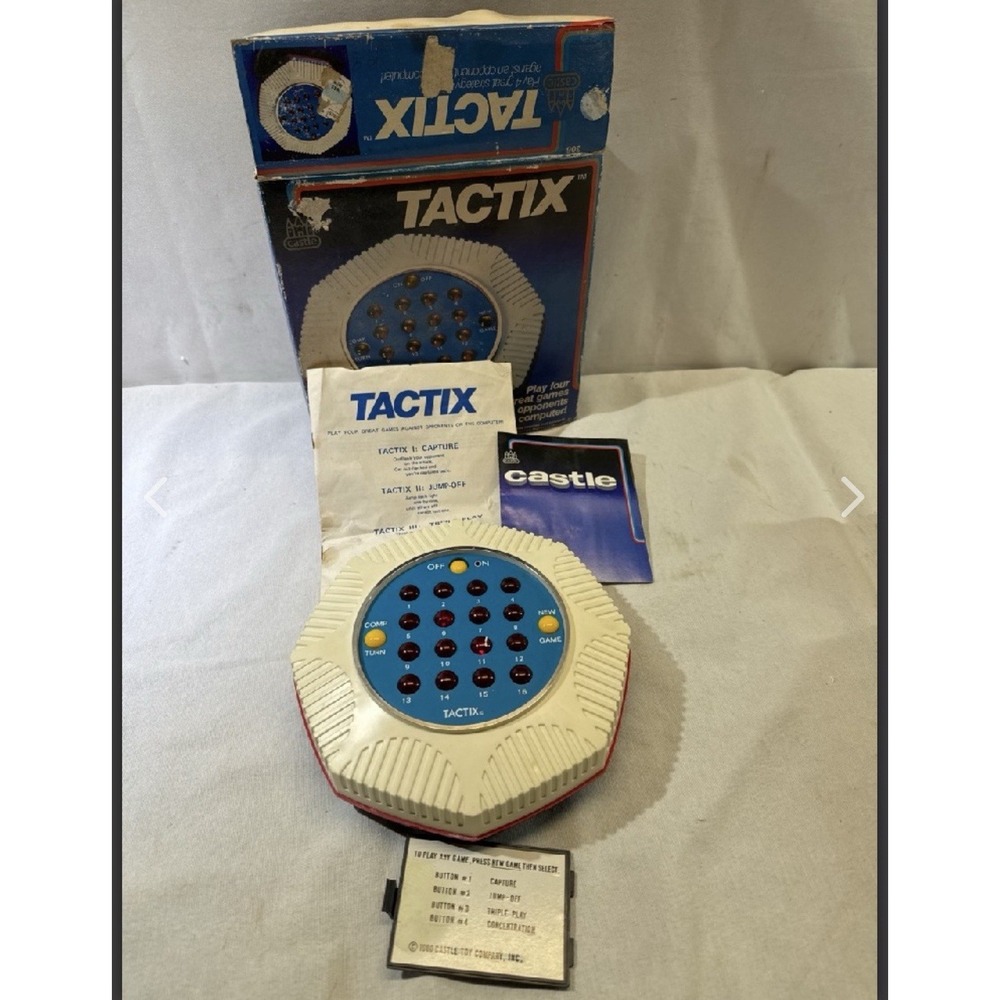 1980 Tactix Rare Game Castle Toy Co. Complete Tested